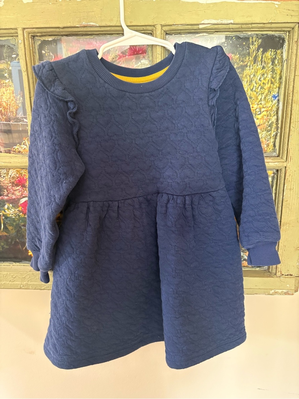 Mini Boden Navy Quilted Dress